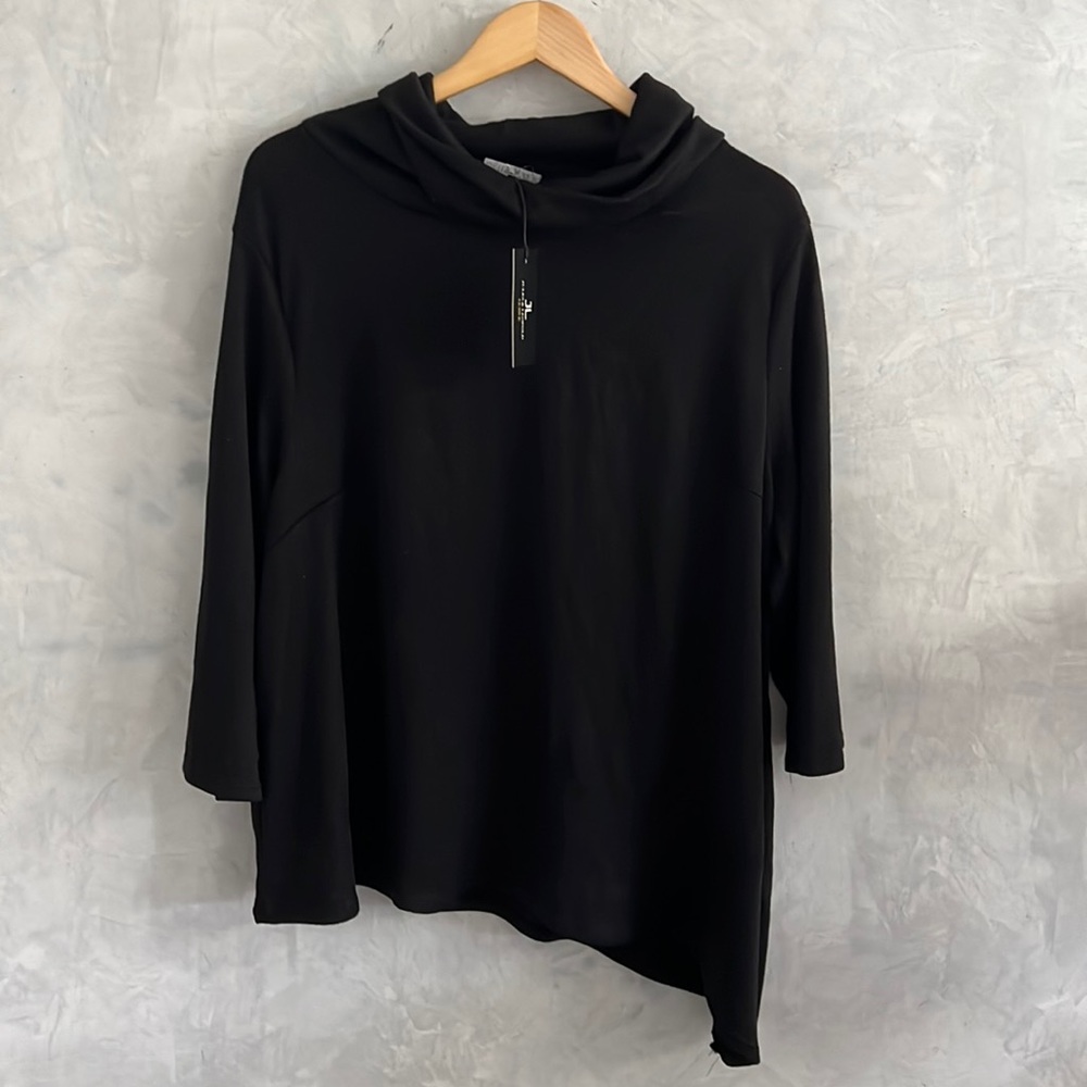 Jules & Leopold Black Blouse Turtleneck, NWT, Size 2x